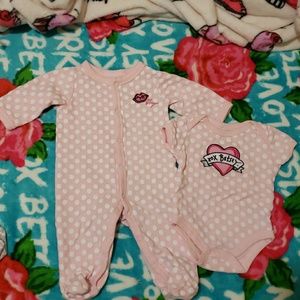 Betsey Johnson matching sleeper & onsie